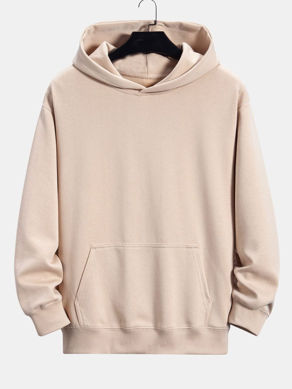 Solid Creem Color Hoodie