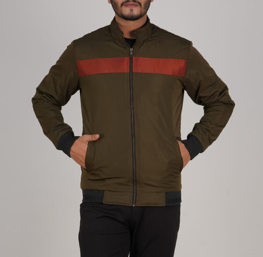 Design High Neck Olive Color Jacket