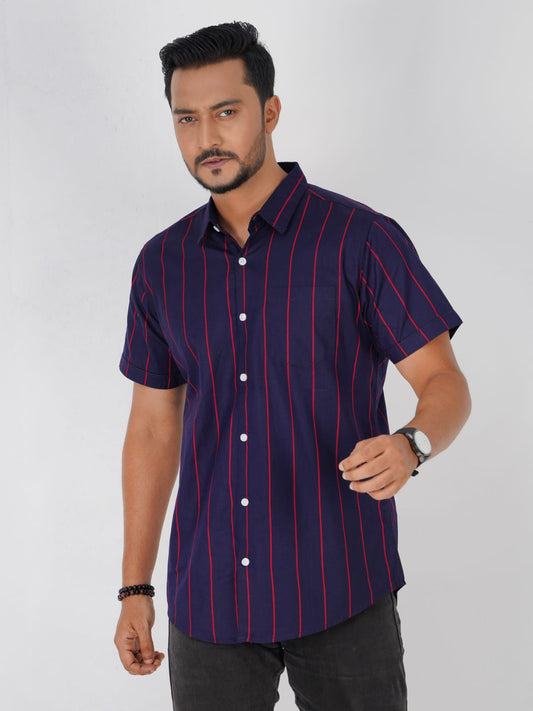 Half Sleeve  Stripe Shirt 3