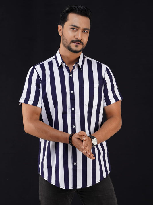 Half Sleeve  Stripe Shirt 4