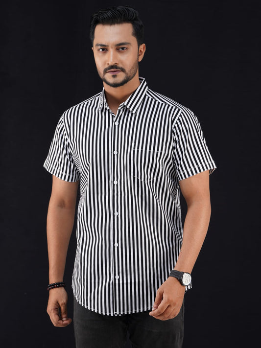 Half Sleeve  Stripe Shirt 5