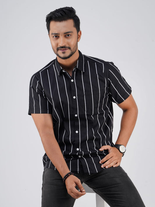Half Sleeve  Stripe Shirt 6