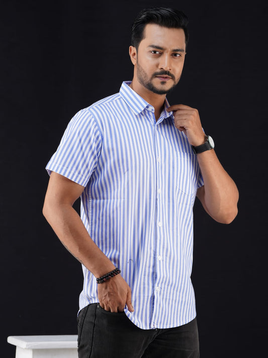 Half Sleeve  Stripe Shirt 7