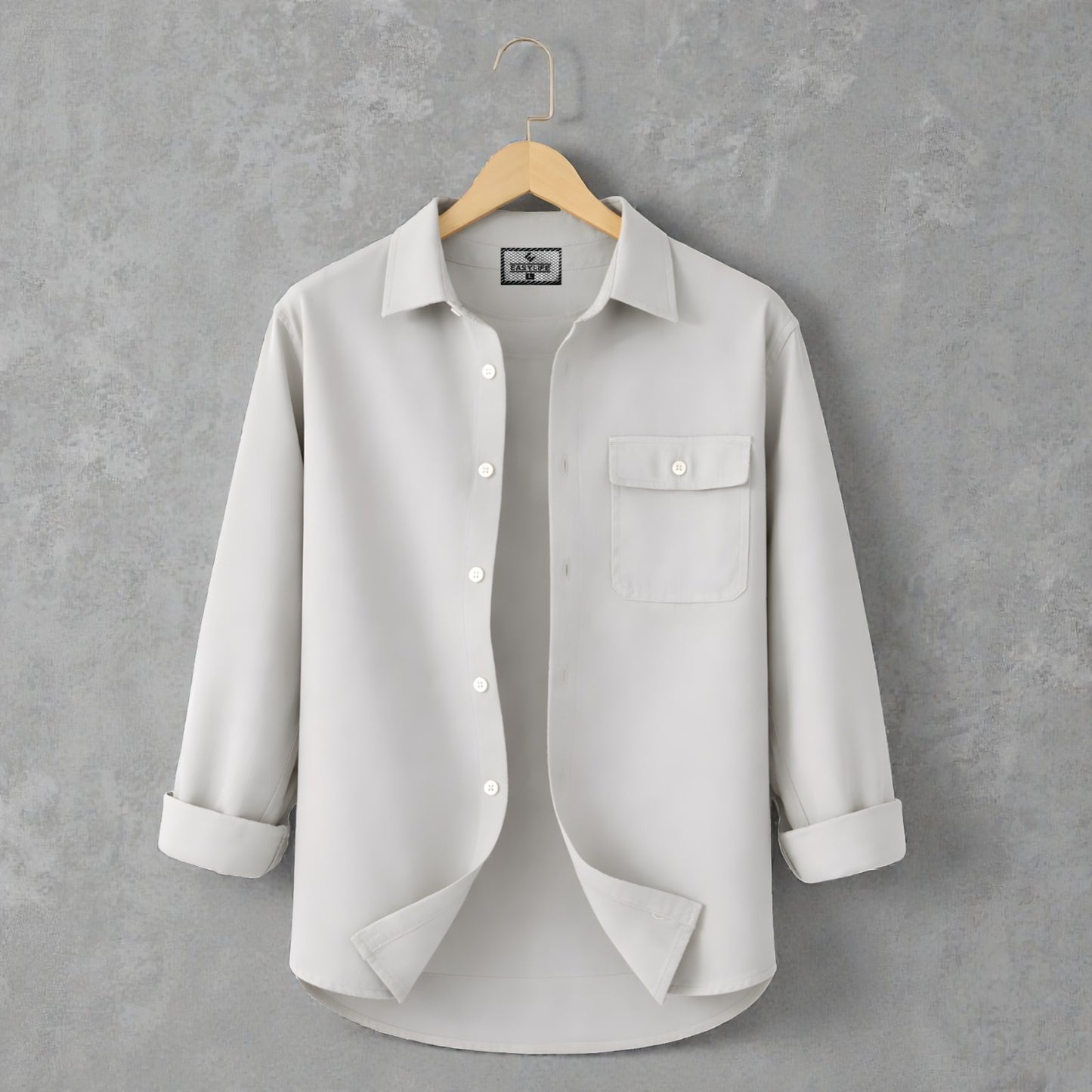 Single Pocket Casual Shirt - Ash