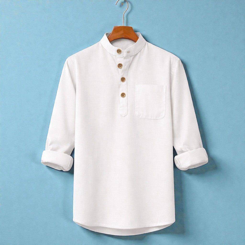 Premium Full Sleeve Katua - White