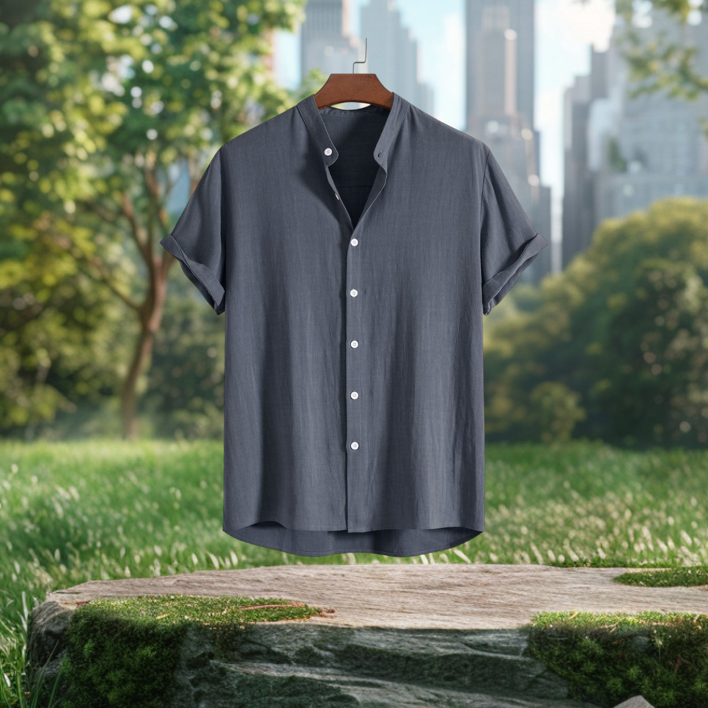 Ash Surma coler Band Coller Shirt