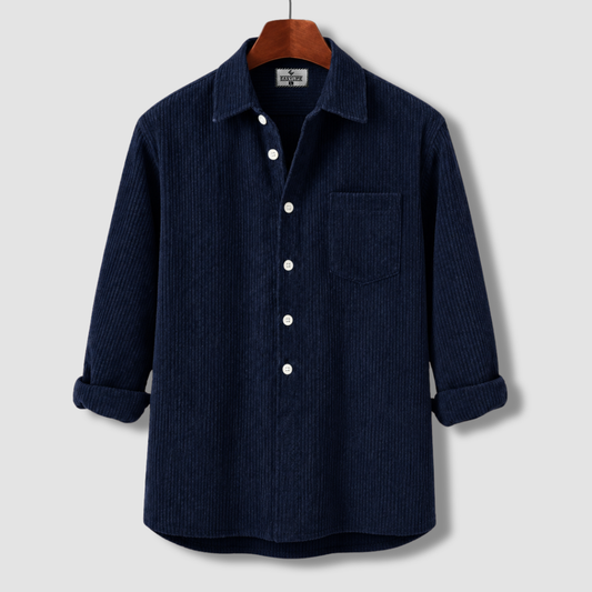 Luxury Full Sleeve Cord Katua - Navy