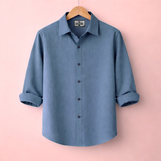 Zafran Full Sleeve Casual Shirt - Light sky