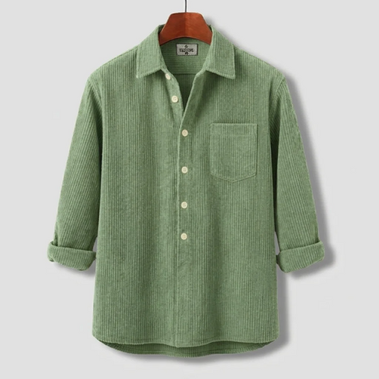 Luxury Full Sleeve Cord Katua -Light Moss Green
