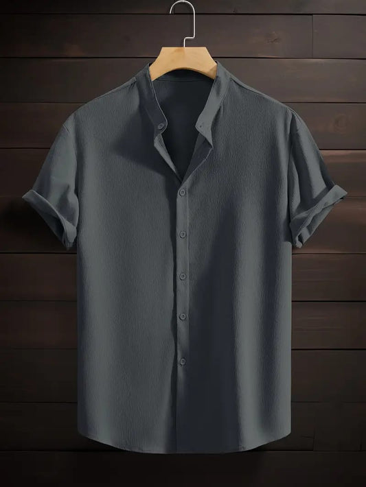 Band collar Surma color shirt