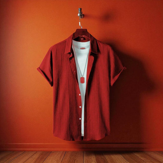 Marron Color Viscox Shirt
