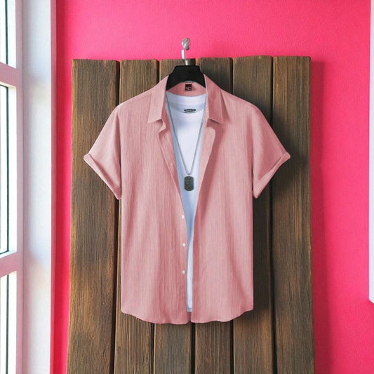 Pink Color Viscox Shirt