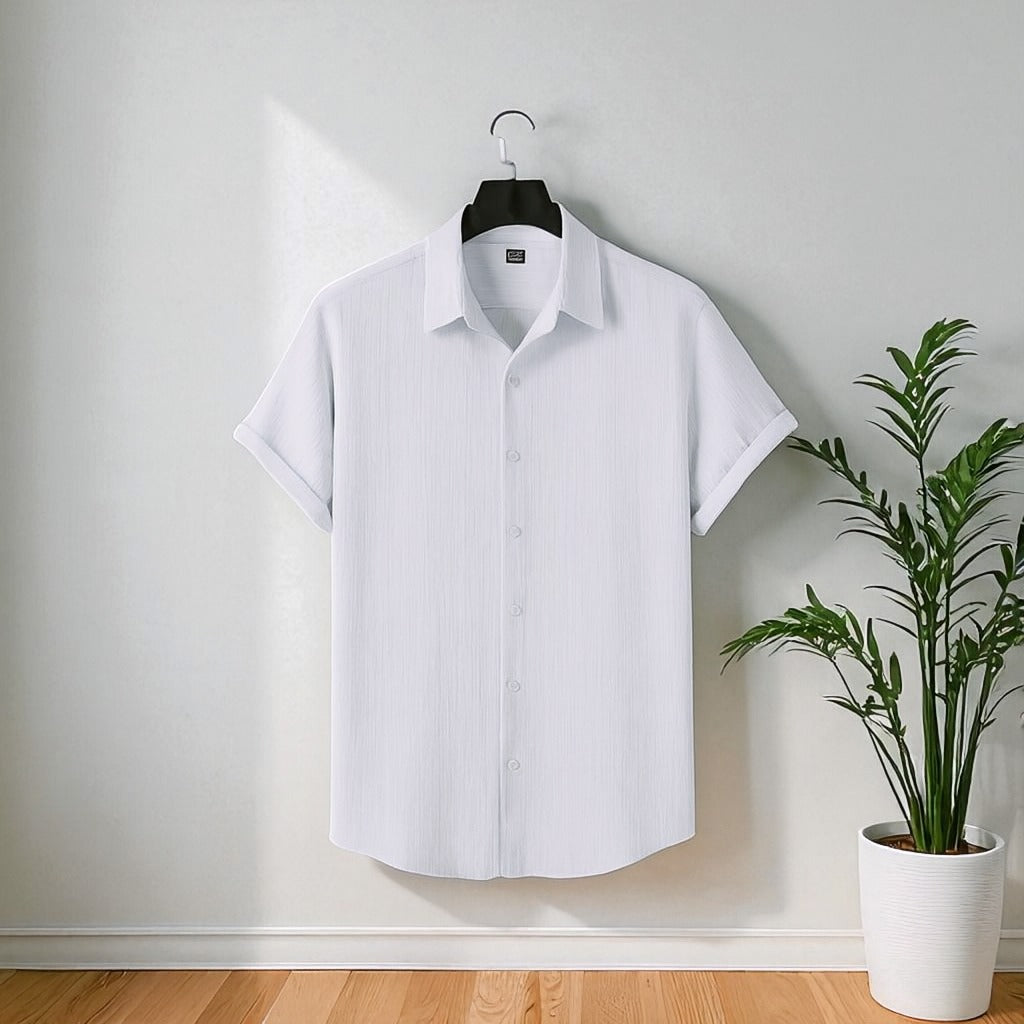 Luxury White Color Half Sleeve Shirt
