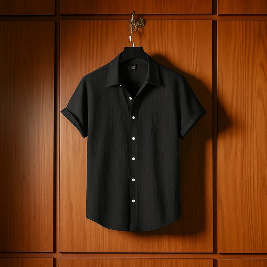 Luxury Black Color Half Sleeve Shirt